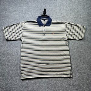 VTG Lada Polo Shirt Mens Medium Multicolor Striped Short Sleeve Everyday Casual